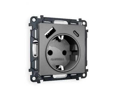 Купить Комплект механизма розетки 2USB A+C 20W (быстрая зарядка) с/з Ambrella Volt Alfa MA660010 Комплект механизма розетки 2USB A+C 20W (быстрая зарядка) с/з Ambrella Volt Alfa MA660010