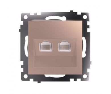 Купить Розетка компьютерная 2-местная RJ-45 Stekker Катрин GLS00-7109-02 50004 Розетка компьютерная 2-местная RJ-45 Stekker Катрин GLS00-7109-02 50004