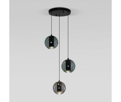 Купить Подвесной светильник Eurosvet Cobble 50258/3 LED дымчатый/бирюзовый a064555 Подвесной светильник Eurosvet Cobble 50258/3 LED дымчатый/бирюзовый a064555