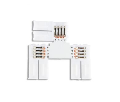 Купить Соединитель T для светодиодной ленты 5050 12/24V (4 конт.) GS7001 (5шт) Ambrella Light Illumination GS7001 Соединитель T для светодиодной ленты 5050 12/24V (4 конт.) GS7001 (5шт) Ambrella Light Illumination GS7001