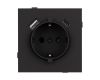 Механизм розетки с USB зарядкой Arlight SCT-TENDO-MUAC-SFPL-BK (230V, 16A) 054607