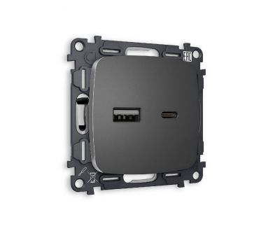 Купить Комплект механизма розетки 2USB A+C 20W (быстрая зарядка) Ambrella Volt Omega MO661010 Комплект механизма розетки 2USB A+C 20W (быстрая зарядка) Ambrella Volt Omega MO661010