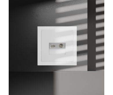 Купить Розетка телевизионная встраиваемая Voltum S70 TV+RJ45 кат. 6, (белый матовый) VLS060702 Розетка телевизионная встраиваемая Voltum S70 TV+RJ45 кат. 6, (белый матовый) VLS060702