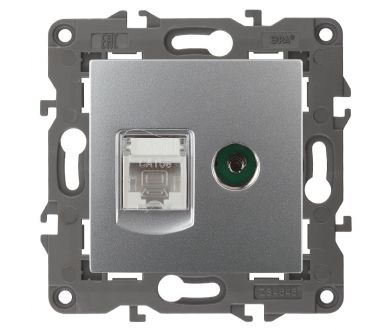 Розетка RJ45+TV Эра 14-3110-03 Б0034316