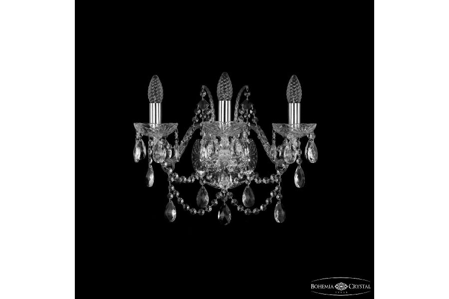Бра Bohemia Ivele Crystal 1411B/3/160 Ni