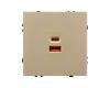 Механизм розетки с быстрой USB зарядкой Arlight SCT-NOBE-MUAC-SFPL-FC-GD (65W, QC3) 054318