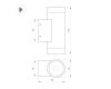 Уличный настенный светильник Arlight LGD-RAY-WALL-TWIN-R65-2x9W Warm3000 (GR, 23 deg, 230V) (IP65 Металл) 038154(1)