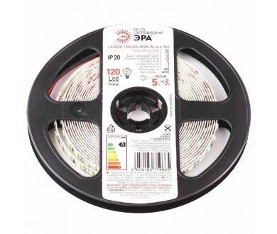 Купить Светодиодная лента ЭРА 4,8W/m 120LED/m 2835SMD белый 5M LS2835-120LED-IP20-W-eco-5m Б0035595 Светодиодная лента ЭРА 4,8W/m 120LED/m 2835SMD белый 5M LS2835-120LED-IP20-W-eco-5m Б0035595