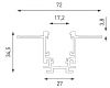 Шинопровод магнитный встраиваемый Lumker SY-LINK-20T2S-2.5-BL 019297
