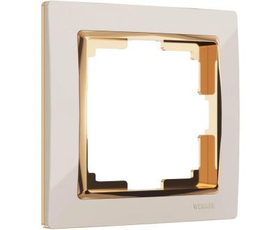 Купить Рамка на 1 пост Werkel Snabb слоновая кость/золото W0011932 4690389160691 Рамка на 1 пост Werkel Snabb слоновая кость/золото W0011932 4690389160691