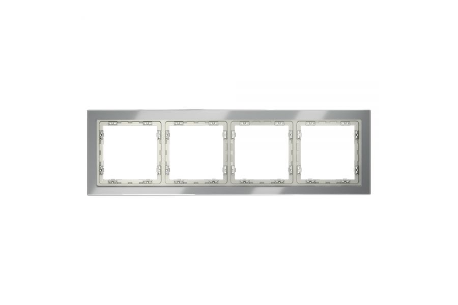 Рамка на 4 поста Voltum S70 VLS110405 (сталь, стекло)