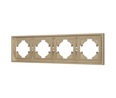 Купить Рамка пластиковая на 4 поста Arlight FRM-TENDO-SFPL-4-GD 054663 Рамка пластиковая на 4 поста Arlight FRM-TENDO-SFPL-4-GD 054663