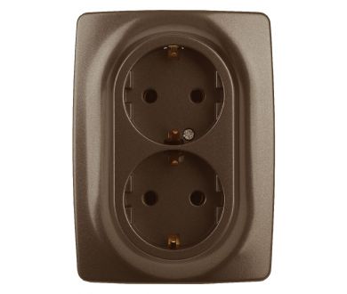 Купить Розетка 2X2P+E Schuko со шторками Эра 12-2108-13 Б0036449 Розетка 2X2P+E Schuko со шторками Эра 12-2108-13 Б0036449