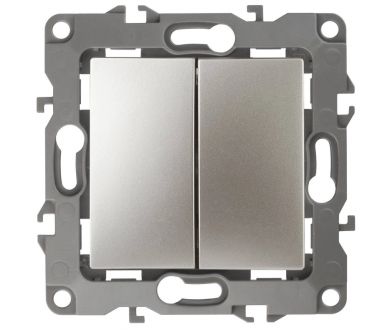 Купить Выключатель двухклавишный ЭРА 12 10AX 250V 12-1004-04 Б0014654 Выключатель двухклавишный ЭРА 12 10AX 250V 12-1004-04 Б0014654