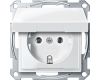 Розетка с крышкой Schneider Electric Merten MTN2311-0319