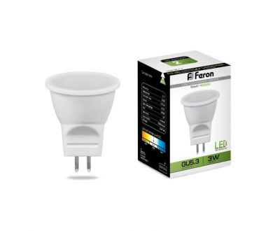 Купить Лампа светодиодная Feron G5.3 3W 4000K матовая LB-271 25552 Лампа светодиодная Feron G5.3 3W 4000K матовая LB-271 25552