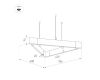 Подвесной светильник Arlight ALT-LINEAIR-TRIANGLE-FLAT-UPDOWN-DIM-785-85W Warm3000 035703