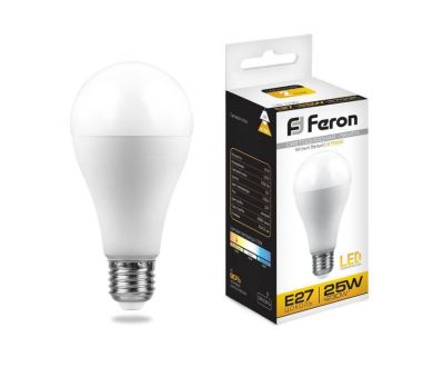 Купить Лампа светодиодная Feron E27 25W 2700K Шар Матовая LB-100 25790 Лампа светодиодная Feron E27 25W 2700K Шар Матовая LB-100 25790