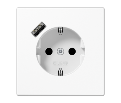 Розетка 2K+З USB Typ A Jung LS1520-18AWW