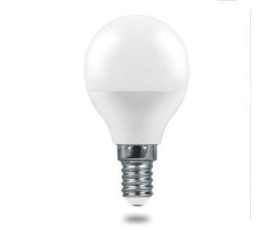 Купить Лампа светодиодная Feron E14 9W 2700K шар матовый LB-1409 38077 Лампа светодиодная Feron E14 9W 2700K шар матовый LB-1409 38077