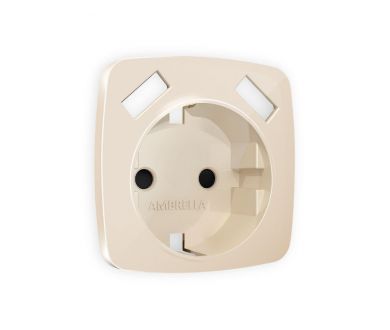 Купить Лицевая панель для розетки с/з со шторками 2USB A+A Ambrella Volt Omega OP3090 Лицевая панель для розетки с/з со шторками 2USB A+A Ambrella Volt Omega OP3090