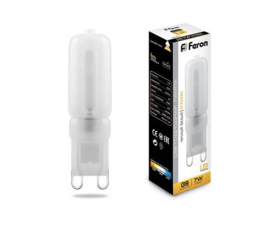 Купить Лампа светодиодная Feron G9 7W 2700K Прямосторонняя Матовая LB-431 25755 Лампа светодиодная Feron G9 7W 2700K Прямосторонняя Матовая LB-431 25755
