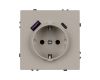 Механизм розетки с USB зарядкой Arlight  SCT-NOBE-MUAC-SFPL-CA (230V, 16A) 059444