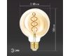 Лампа светодиодная Эра E27 7W 2400K F-LED G95-7W-824-E27 spiral gold Б0047663