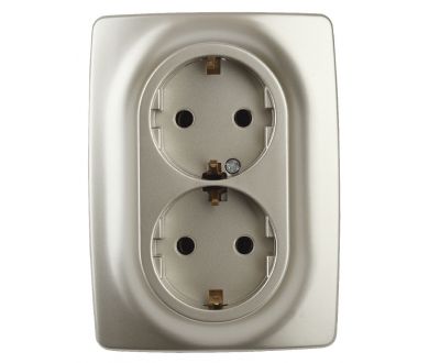 Купить Розетка ЭРА 12 2x2P E Schuko со шторками 16A 250V 12-2108-04 Б0036445 Розетка ЭРА 12 2x2P E Schuko со шторками 16A 250V 12-2108-04 Б0036445