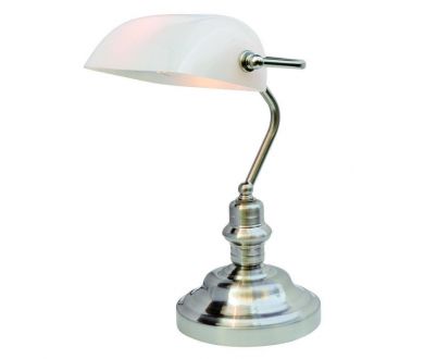 Купить Настольная лампа Arte Lamp Banker A2491LT-1SS Настольная лампа Arte Lamp Banker A2491LT-1SS
