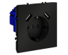 Розетка с USB, А+А Voltum S70 VLS040408 (черный матовый