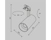 Трековый трехфазный светильник Maytoni Focus Led TR197-3-30WCCT-M-B