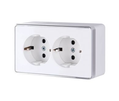 Купить Розетка двойная с заземлением Werkel Gallant белый W5072101 4690389164644 Розетка двойная с заземлением Werkel Gallant белый W5072101 4690389164644