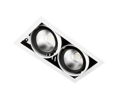 Купить Встраиваемый светильник Ambrella Light T812 BK/CH 2*12W 4200K Встраиваемый светильник Ambrella Light T812 BK/CH 2*12W 4200K