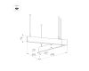 Подвесной светильник Arlight ALT-LINEAIR-ANGLE-60-FLAT-UPDOWN-DIM-700x605-55W Warm3000 035702