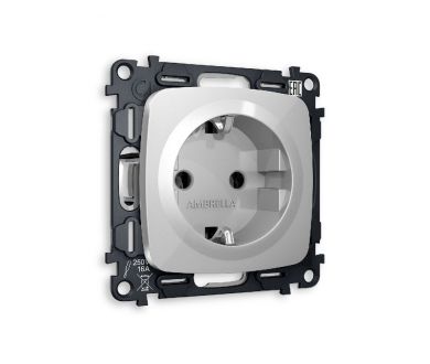 Купить Комплект механизма розетки с/з на винтовых зажимах Ambrella Volt Omega MO406010 Комплект механизма розетки с/з на винтовых зажимах Ambrella Volt Omega MO406010