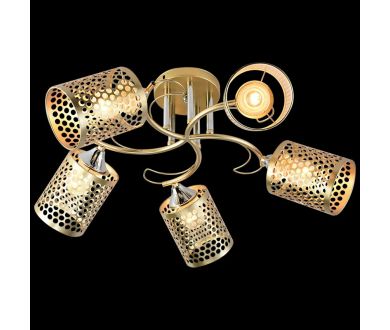 Купить Люстра на штанге Reluce 01322-0.3-05 MATT GOLD+CR Люстра на штанге Reluce 01322-0.3-05 MATT GOLD+CR
