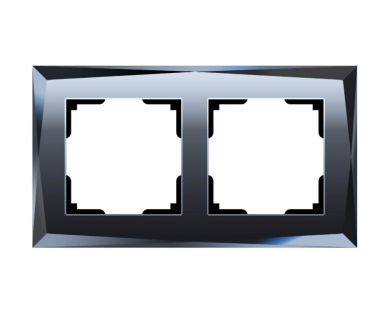 Купить Рамка на 2 поста Werkel Diamant черный W0021208 4690389158810 Рамка на 2 поста Werkel Diamant черный W0021208 4690389158810
