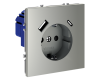 Розетка с USB, A+C Voltum S70 VLS040505 (сталь)