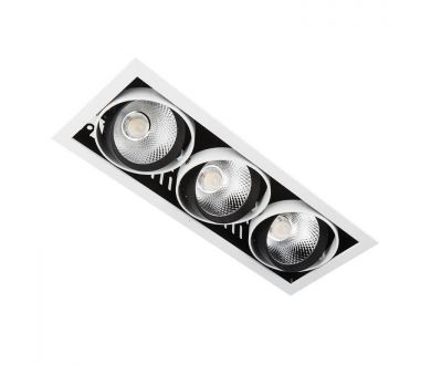 Купить Встраиваемый светодиодный светильник Ambrella Light Cardano T813 BK/CH 3*12W 4200K Встраиваемый светодиодный светильник Ambrella Light Cardano T813 BK/CH 3*12W 4200K