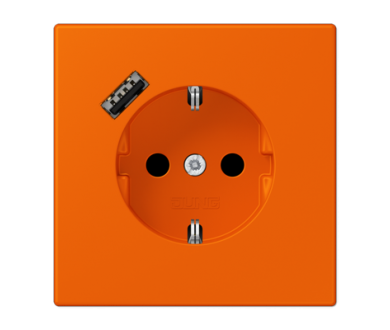 Купить Розетка 2K+З USB Typ A Jung LC1520-18A224 Розетка 2K+З USB Typ A Jung LC1520-18A224