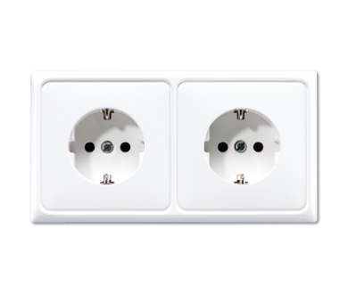 Купить Розетка штепсельная Schuko Jung CD522BFWW Розетка штепсельная Schuko Jung CD522BFWW
