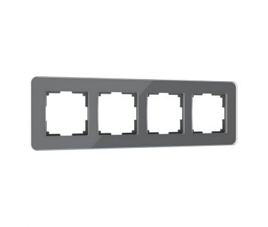 Купить Рамка из стекла на 4 поста Werkel Elite графит 4690389180804 W0042440 Рамка из стекла на 4 поста Werkel Elite графит 4690389180804 W0042440
