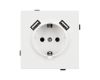 Механизм розетки с USB зарядкой Arlight SCT-TENDO-MUAA-SFPL-WH (230V, 16A) 054606