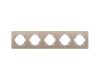 Рамка на 5 постов пластиковая Arlight FRM-PERIO-PL-5-GD 049765
