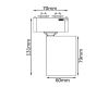 Трековый светильник Crystal Lux CLT 0.31 001 CLT 0.31 001 60 WH