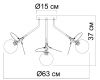 Потолочная люстра Arte Lamp Peacock A1369PL-7SG