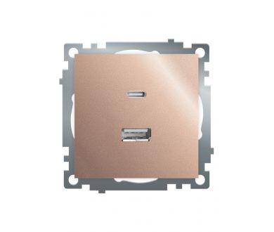 Купить Розетка 2-местная USB + type C Stekker Катрин GLS10-7116-02 50056 Розетка 2-местная USB + type C Stekker Катрин GLS10-7116-02 50056