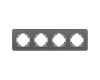 Рамка на 4 поста стеклянная Arlight FRM-OMALI-SFGS-4-GR 049718