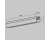Шинопровод магнитный накладной/подвесной Maytoni Technical Busbar trunkings Levity TRX184-111B-1